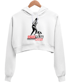 Açtığın Yolda Kadın Crop Hoodie Kapüşonlu Sweatshirt