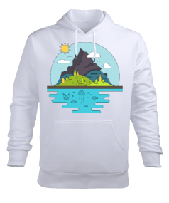 Ada Erkek Kapüşonlu Hoodie Sweatshirt