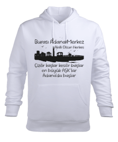 Adana Merkez Erkek Kapüşonlu Hoodie Sweatshirt