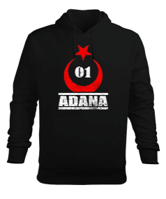 adana şehir,Türkiye,Türkiye bayrağı. Erkek Kapüşonlu Hoodie Sweatshirt