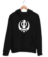 Adi Shakti Sembol - İkon Siyah Unisex Kapşonlu Sweatshirt - Thumbnail