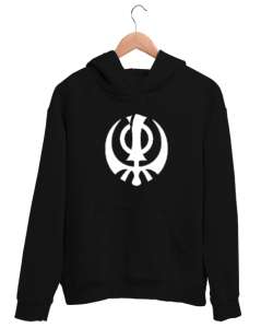 Adi Shakti Sembol - İkon Siyah Unisex Kapşonlu Sweatshirt