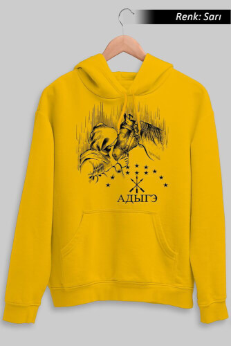 Adige Çerkes Atları Unisex Kapüşonlu Sweatshirt