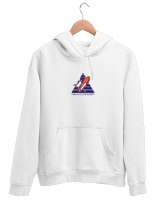 ADVENTURE Beyaz Unisex Kapşonlu Sweatshirt - Thumbnail