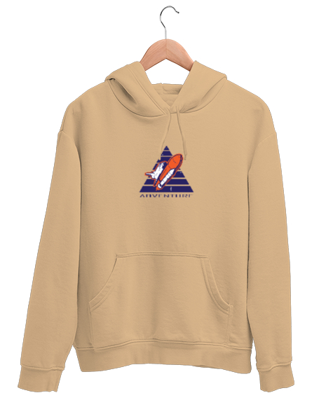 Tisho - ADVENTURE Camel Unisex Kapşonlu Sweatshirt