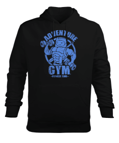Adventure GYM Vücut Geliştirme Bodybuilding Fitness Tasarım Erkek Kapüşonlu Hoodie Sweatshirt