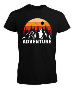 adventure Siyah Erkek Tişört