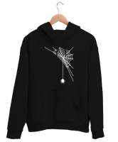 Ağından Sarkan Örümcek - Spider Siyah Unisex Kapşonlu Sweatshirt - Thumbnail