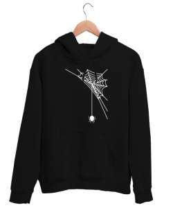 Ağından Sarkan Örümcek - Spider Siyah Unisex Kapşonlu Sweatshirt