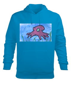 Ahtapot Kırmızı Hoodie Erkek Erkek Kapüşonlu Hoodie Sweatshirt