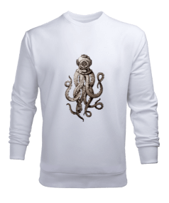 ahtapot, octopus Erkek Sweatshirt