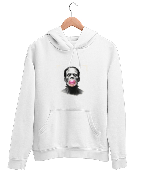 Tisho - AIDesigns Beyaz Unisex Kapşonlu Sweatshirt