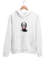 AIDesigns Beyaz Unisex Kapşonlu Sweatshirt - Thumbnail