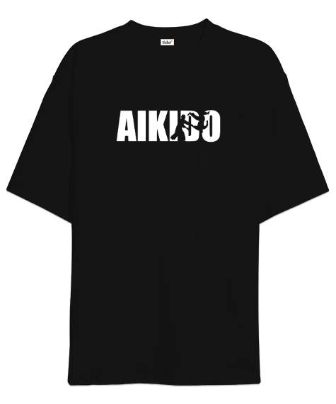 Tisho - Aikido - Japon Savunma Sporu Siyah Oversize Unisex Tişört