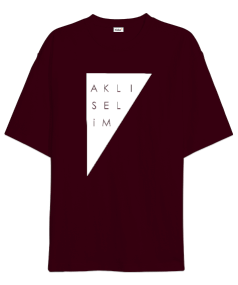 Aklıselim Bordo TiNCiR Oversize Unisex Tişört