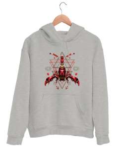 Akrep Burcu - Scorpion Gri Unisex Kapşonlu Sweatshirt