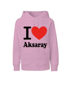 Aksaray seviyorum baskılı kız Çocuk Unisex Hoodie Kapüşonlu