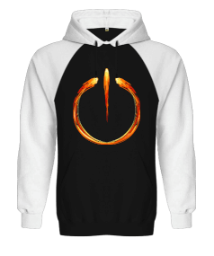 Alev Figürlü Orjinal Reglan Hoodie Unisex Sweatshirt