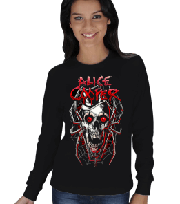 Alice Cooper - Skull Spider KADIN SWEATSHIRT