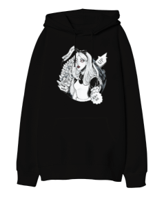 Alice Oversize Unisex Kapüşonlu Sweatshirt