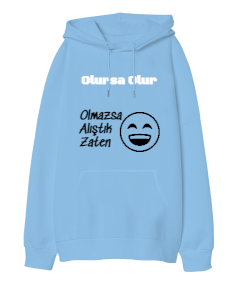 Alıştık Zaten Oversize Unisex Kapüşonlu Sweatshirt