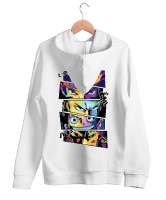 all hero Beyaz Unisex Kapşonlu Sweatshirt - Thumbnail