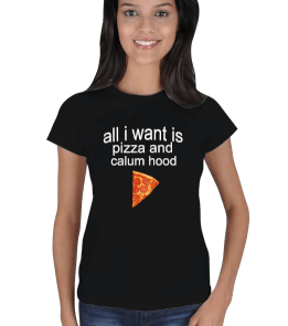 all i want is pizza and calum hood Kadın Tişört
