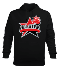 All Star Siyah Erkek Kapüşonlu Hoodie Sweatshirt
