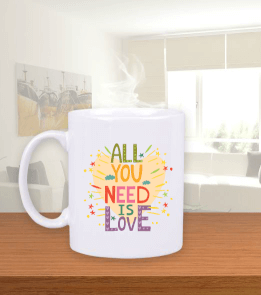 All you need is love baskılı Beyaz Kupa Bardak