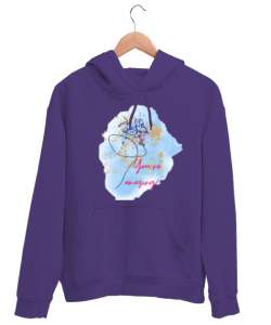 amazing Mor Unisex Kapşonlu Sweatshirt