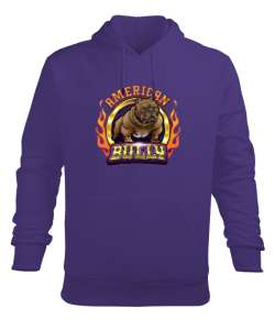 American bully Mor Erkek Kapüşonlu Hoodie Sweatshirt