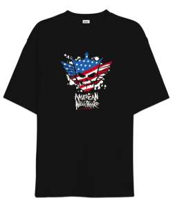 American Nightmare - Amerikan Kabusu Siyah Oversize Unisex Tişört