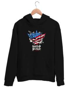 American Nightmare - Amerikan Kabusu Siyah Unisex Kapşonlu Sweatshirt