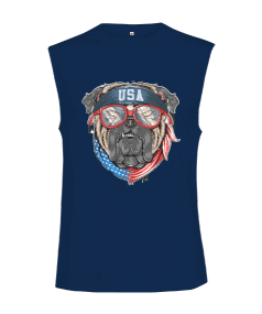 Amerikan Bulldog Amerikan rüyası fitness Kesik Kol Unisex Tişört