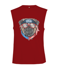 Amerikan Bulldog Amerikan rüyası fitness Kesik Kol Unisex Tişört