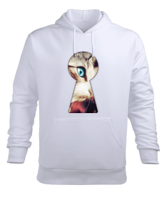 Anahtar Deliği Erkek Kapüşonlu Hoodie Sweatshirt