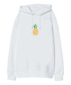 Ananas Oversize Unisex Kapüşonlu Sweatshirt