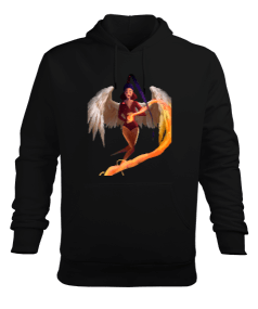 Angel Erkek Kapüşonlu Hoodie Sweatshirt