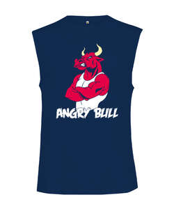 Angry Bull Lacivert Kesik Kol Unisex Tişört