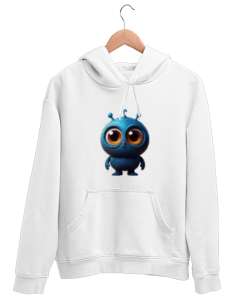 Animasyon Tasarım No:1 Beyaz Unisex Kapşonlu Sweatshirt