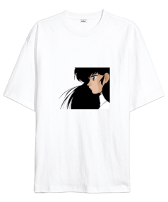 Anime Baskılı Beyaz Unisex T-shirt Oversize Unisex Tişört