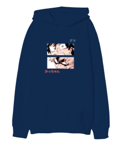 Anime Boys Oversize Unisex Kapüşonlu Sweatshirt