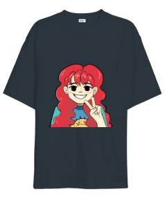 Anime Figürlü Oversize Unisex Tişört