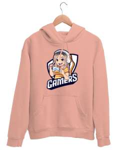 Anime Girl Gamers Yavru Ağzı Unisex Kapşonlu Sweatshirt