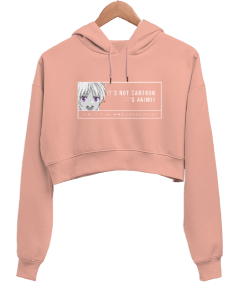 anime girl Kadın Crop Hoodie Kapüşonlu Sweatshirt