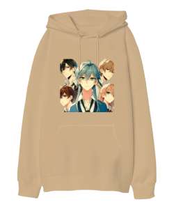 Anime Grup Camel Oversize Unisex Kapüşonlu Sweatshirt