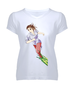 anime kadın v yaka T-shirt Kadın V Yaka Tişört