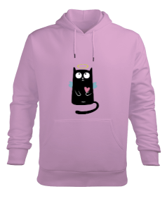 ANIME KEDI - love Cat Erkek Kapüşonlu Hoodie Sweatshirt