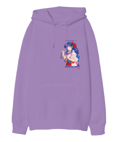 anime kız Oversize Unisex Kapüşonlu Sweatshirt