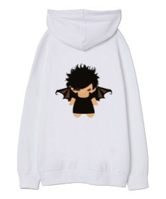 Anime ön arka tasarım Oversize Unisex Kapüşonlu Sweatshirt